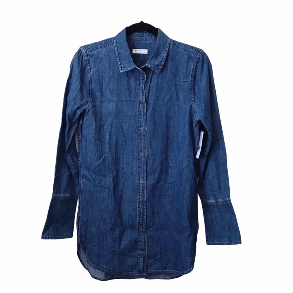Equipment Blue Arlette 100% Cotton Denim Chambray Shirt NWT XS